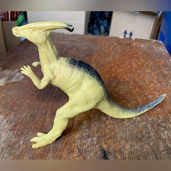 Vtg Miniature Rubber Plastic Parasaurolophus Dinosaur Toy Figurine - Picture 4 of 12